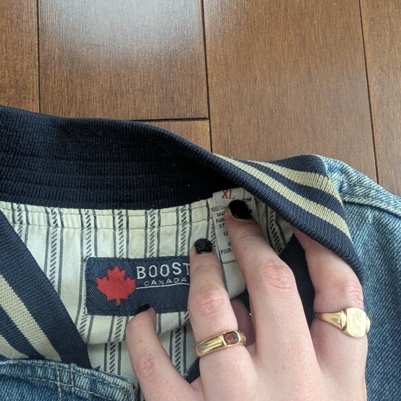 BASIC DENIM VARISTY VINTAGE JACKET - Picture 3 of 3